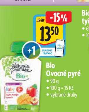 Bio Ovocné pyré 90 g Albert