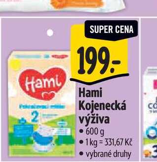 Hami Kojenecká výživa 600 g Albert