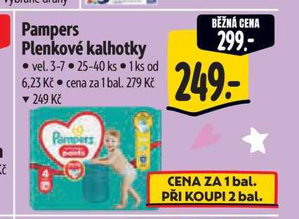 Pampers Plenkové kalhotky vel. 3-7 25-40 ks Albert