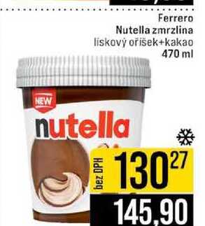 Ferrero Nutella zmrzlina liskový oříšek+kakao 470 ml