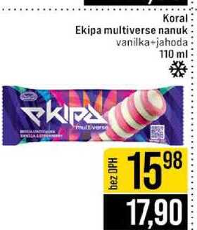 Koral Ekipa multiverse nanuk vanilka+jahoda 110 ml 