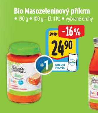 Bio Masozeleninový příkrm 190 g Albert