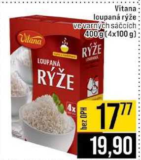 Vitana loupaná rýže vevarných sáčcích 400g (4x100 g)