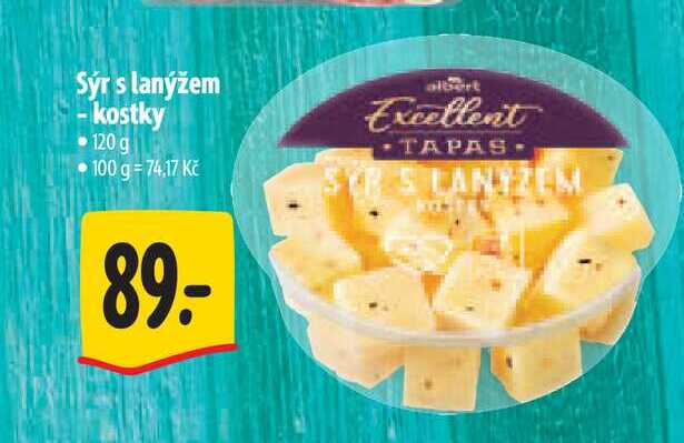 Sýr s lanýžem kostky 120 g 