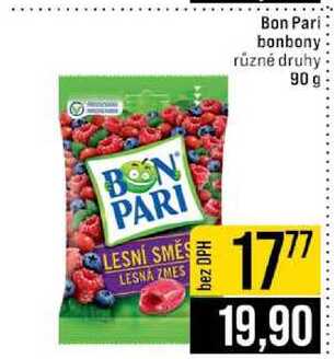 Bon Pari bonbony různé druhy 90 g