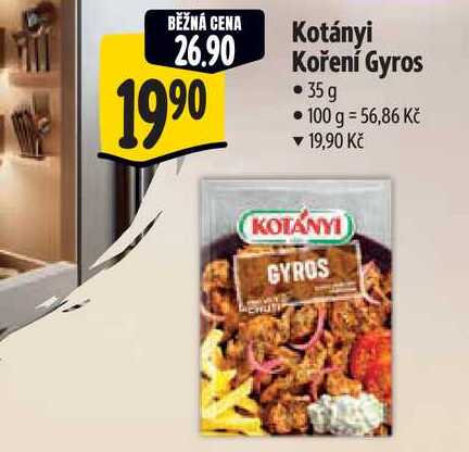 Kotányi Koření Gyros 35 g