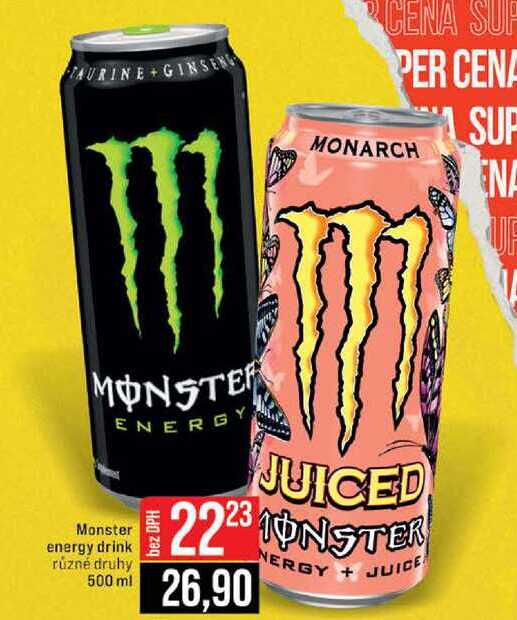 Monster energy drink různé druhy 500 ml
