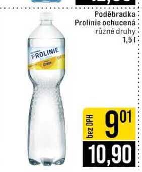 Poděbradka Prolinie ochucená různé druhy 1,5l