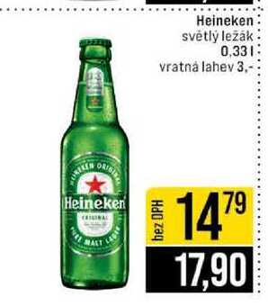 Heineken světlý ležák 0.33l