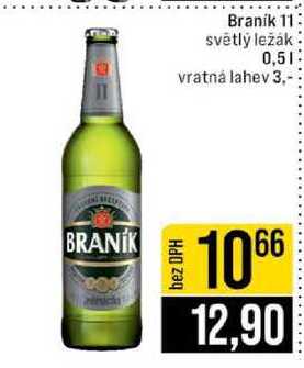 Braník 11 světlý ležák 0,5l