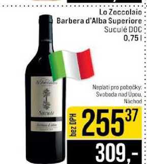 Lo Zoccolaio Barbera d'Alba Superiore Sucule DOC 0.75l