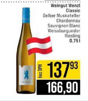 Weingut Wenzl Classic Gelber Muskateller Chardonnay Sauvignon Blanc Weissburgunder Riesling 0,75l