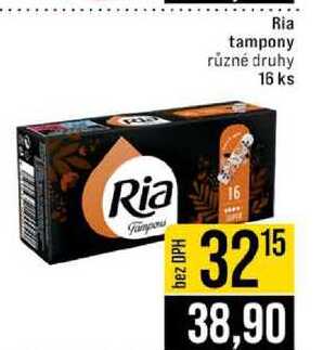 Ria tampony různé druhy 16 ks