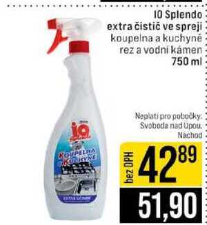 10 Splendo extra čistič ve spreji koupelna a kuchyně rez a vodní kámen 750 ml 