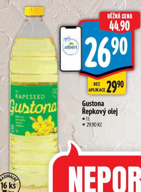 Gustona Řepkový olej, 1 l