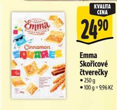 Emma Skořicové čtverečky, 250 g