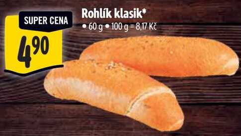 Rohlík klasik, 60 g