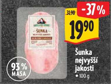 Šunka nejvyšší jakosti, 100 g