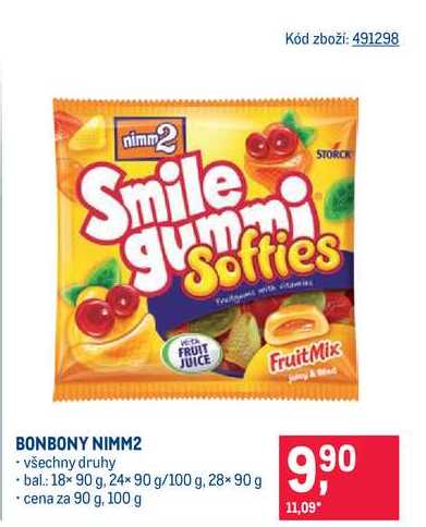 BONBONY NIMM2 všechny druhy 90 g, 100 g