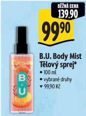 B.U. Body Mist Tělový sprej, 100 ml Albert