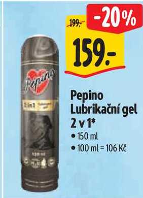 Pepino Lubrikační gel 2 v 1, 150 ml Albert
