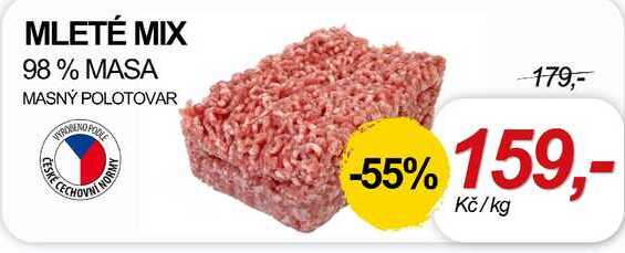 MLETÉ MIX 98% MASA MASNÝ POLOTOVAR, 1 kg