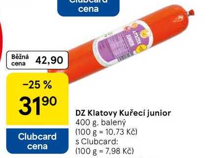 DZ Klatovy Kuřecí junior, 400 g, balený 