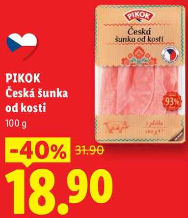 PIKOK Česká šunka od kosti, 100 g