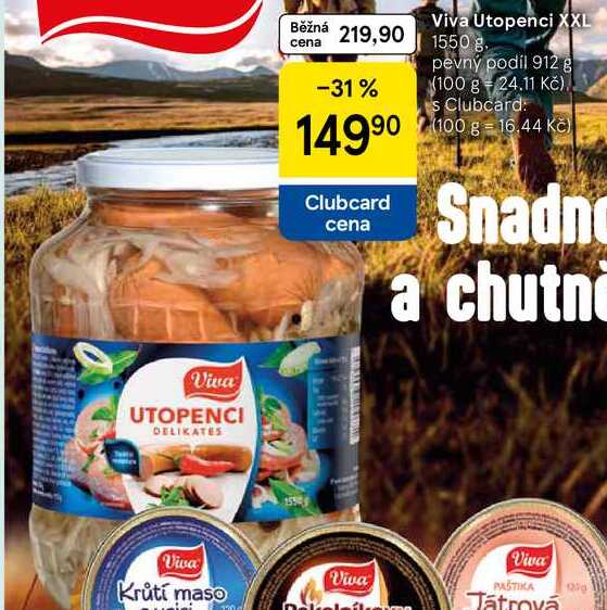 Viva Utopenci XXL, 1550 g, pevný podíl 912 g  