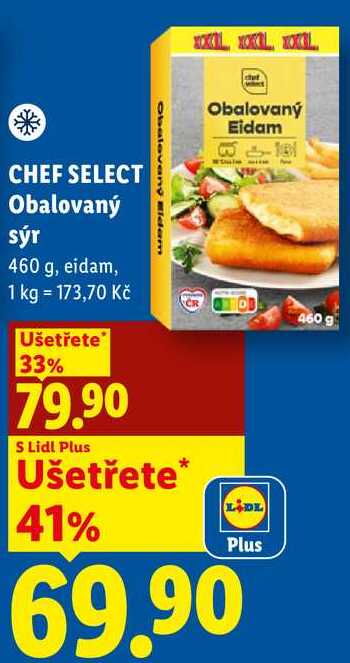 CHEF SELECT Obalovaný sýr, 460 g