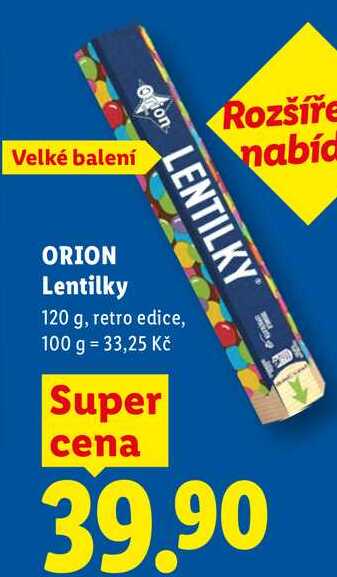 ORION Lentilky, 120 g
