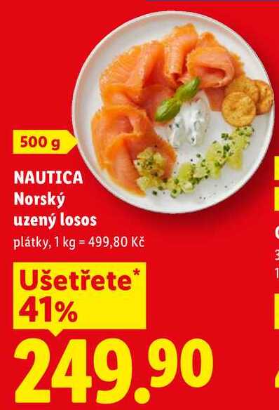 NAUTICA Norský uzený losos, 500 g