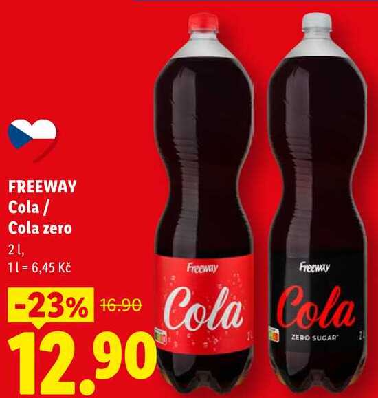 FREEWAY Cola/Cola zero, 2 l