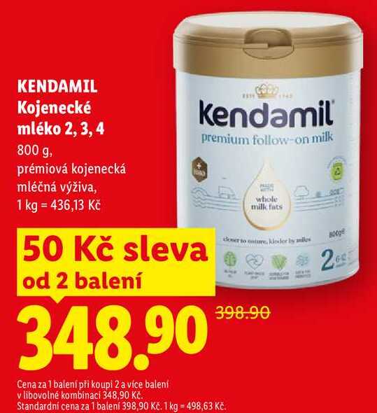 KENDAMIL Kojenecké mléko 2, 3, 4, 800 g,