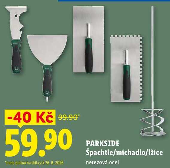 PARKSIDE Špachtle/míchadlo/lžíce