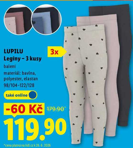 LUPILU Legíny - 3 kusy 