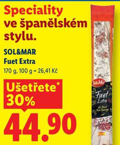 SOL&MAR Fuet Extra, 170 g