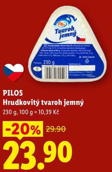 PILOS Hrudkovitý tvaroh jemný, 230 g