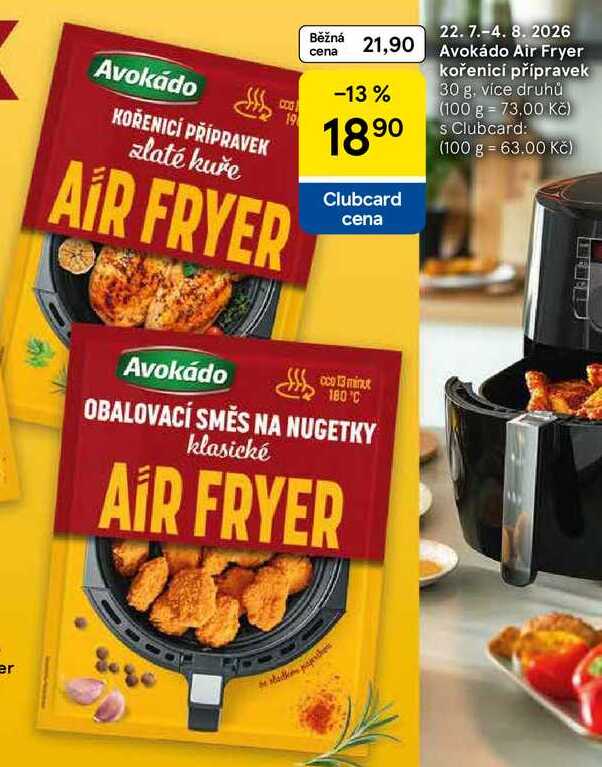 Avokádo Air Fryer kořenicí přípravek, 30 g