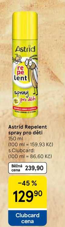 Astrid Repelent spray pro děti, 150 ml Tesco