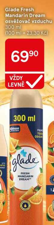 Glade Fresh Mandarin Dream osvěžovač vzduchu, 300 ml Tesco