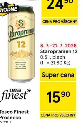 Staropramen 12, 0,5 I. plech