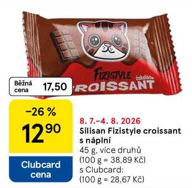 Silisan Fizistyle croissant s náplní, 45 g, více druhů