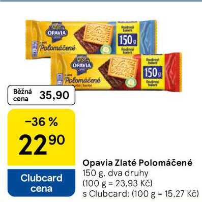 Opavia Zlaté Polomáčené, 150 g