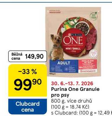 Purina One Granule pro psy, 800 g
