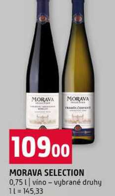 MORAVA SELECTION 0,75l vino vybrané druhy