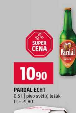 PARDÁL ECHT 0,5l pivo světlý ležák