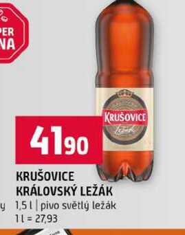 KRUŠOVICE KRÁLOVSKÝ LEŽÁK 1.5l pivo světlý ležák