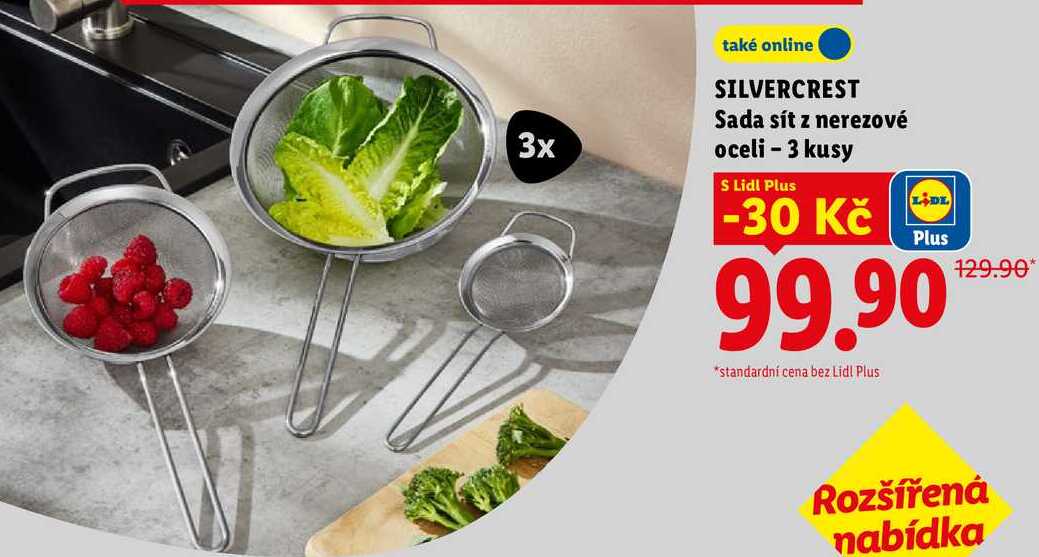 SILVERCREST Sada sít z nerezové oceli - 3 kusy