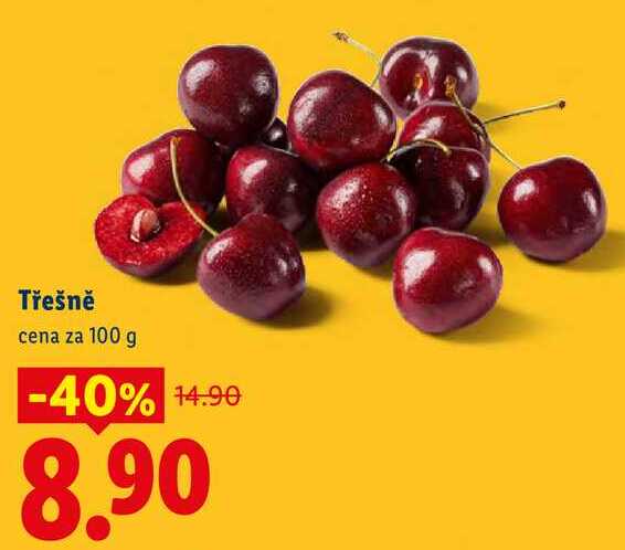Třešně, cena za 100 g